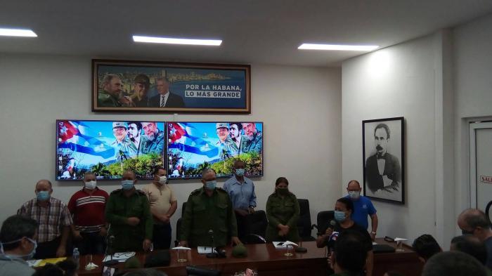 Sesión del Consejo de Defensa de La Habana el 23 de agosto del 2020
