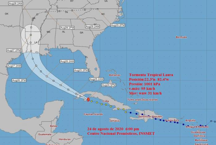 parte 8:00 pm tormenta tropical laura