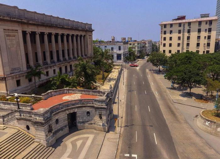 Vista de la universidad de la habana, covid 19, aislamiento