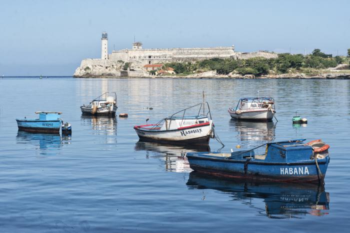 Barcos en la bahia de La Habana