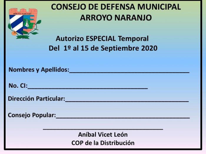 Tarjeta de Uso Temporal