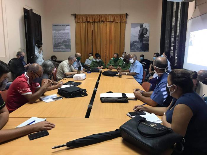 Reunión del Consejo de Defensa Municipal del municipio de Plaza de la Revolución