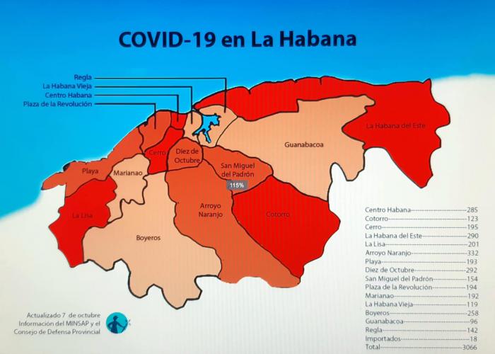 Mapa de La Habana por provincias