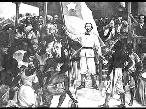 Carlos Manuel de Céspedes, y esclavos