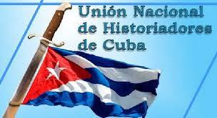 Cartel de Unión Nacional de historiadores de Cuba, bandera cubana