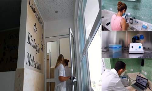 Trabajadores de un laboratorio