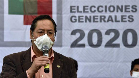 El candidato presidencial del Movimiento por el Socialismo (MAS), Luis Arce.