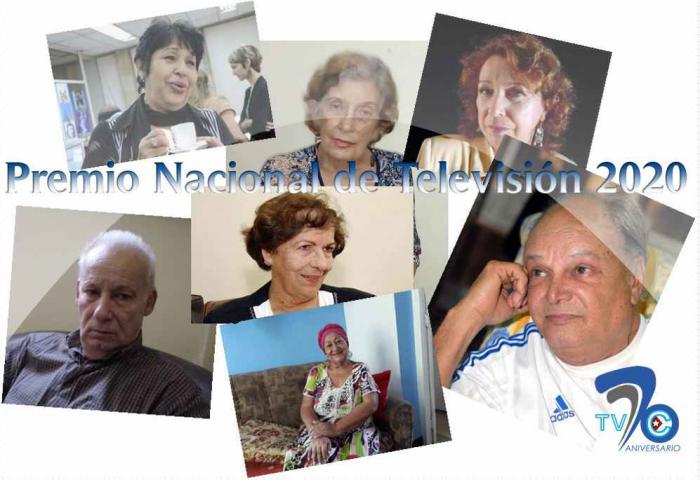 Varias personalidades de la televisión cubana que recibieron el Premio nacional de la televisión cubana 2020