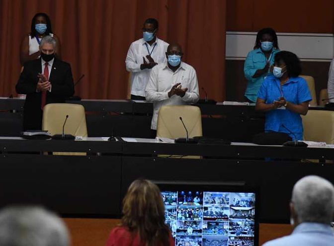 Presidencia en la Asamblea Nacional del Poder Popular en su sesión de este lunes 26 de octubre de 2020