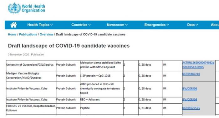 Registra la OMS a vacunas cubanas contra la COVID-19