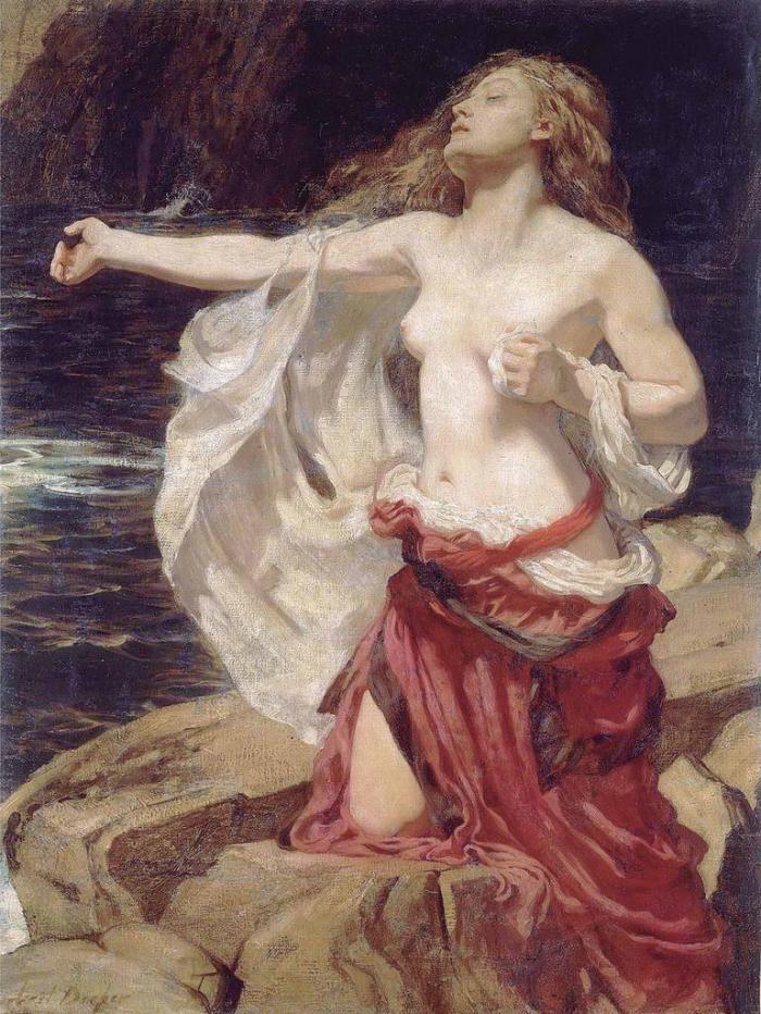 Ariadne, óleo del pintor inglés Herbert James Draper.