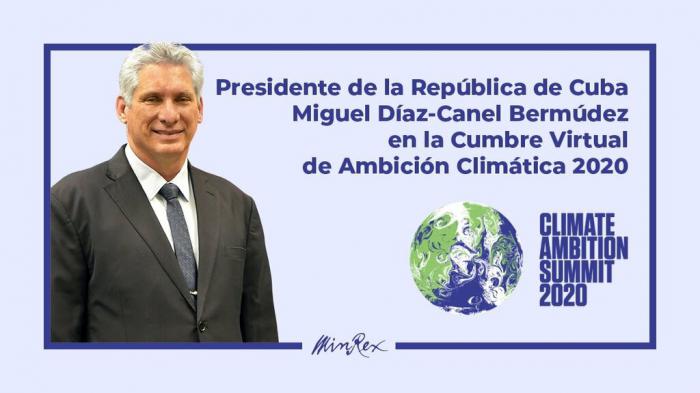 Díaz-Canel: Es hora de que los países desarrollados asuman un liderazgo solidario en la reducción de emisiones