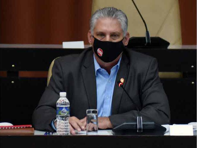Miguel Díaz-Canel en sesión de la Asamblea Nacional del Poder Popular