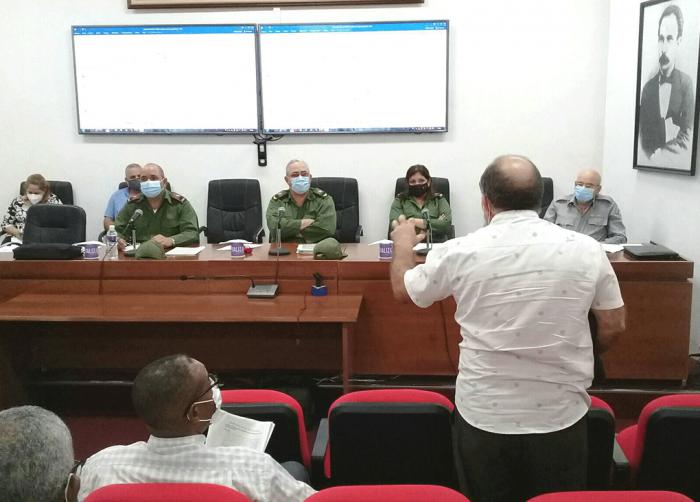 Sesión del Consejo de Defensa de La Habana