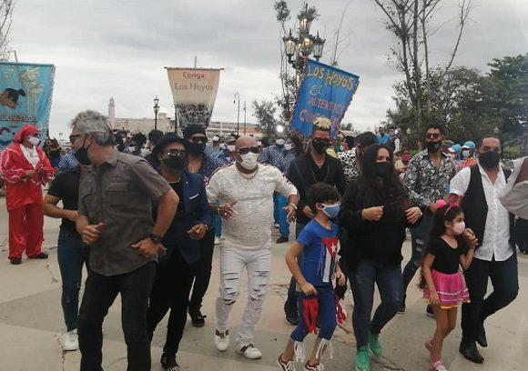 Graban en el Prado Habanero conga cubana “No te Metas”