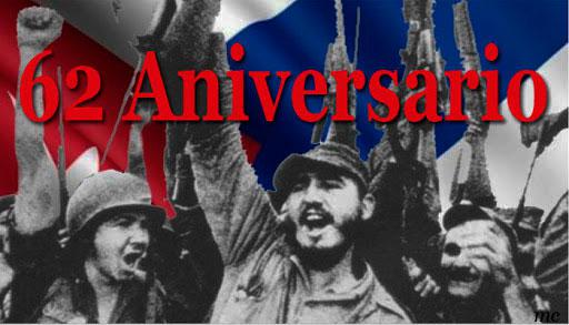 fidel castro, logo ANIVERSARIO 62 DE LA REVOLUCIÓN CUBANA