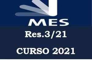 Cartel Ministerio de Educación Superior, curso 2021