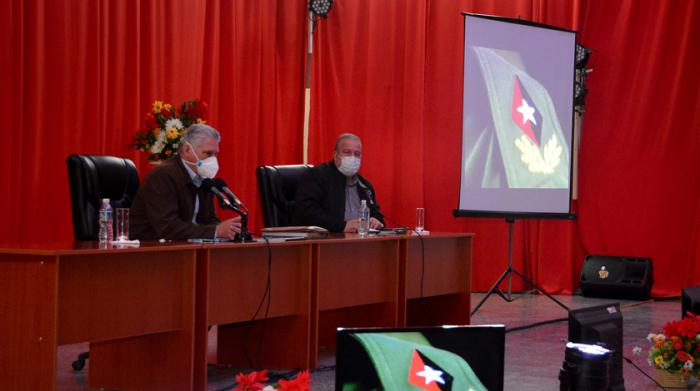 Presidente cubano Miguel Díaz Canel-Bermúdez, al concluir un recorrido por todas las provincias y la Isla de la Juventud