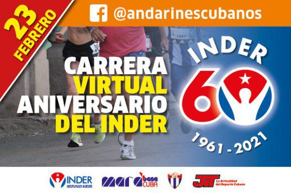 Convocan a carrera virtual y presencial por los 60 años del INDER