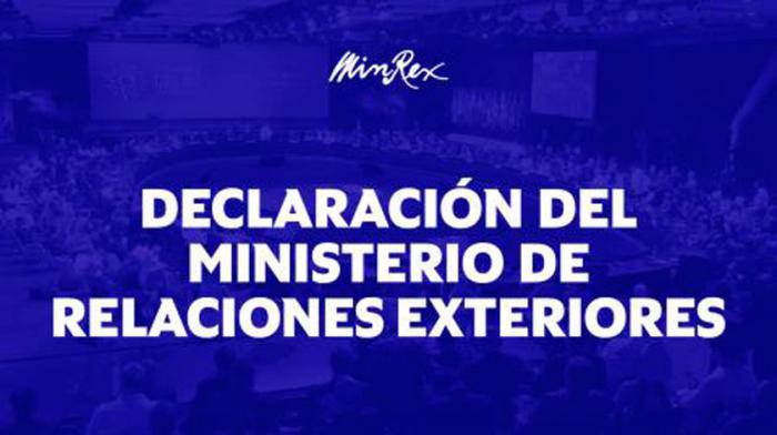 Declaración del MINREX