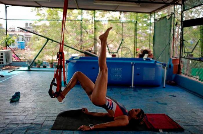 Triatleta Leslie Amat.