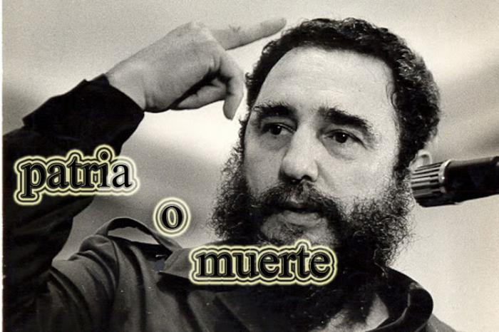 Fidel y su expresión de Patria o Muerte