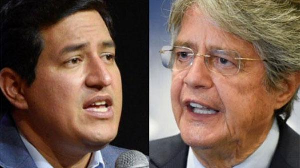 Andrés Arauz y Guillermo Lasso, candidatos electorales en Ecuador