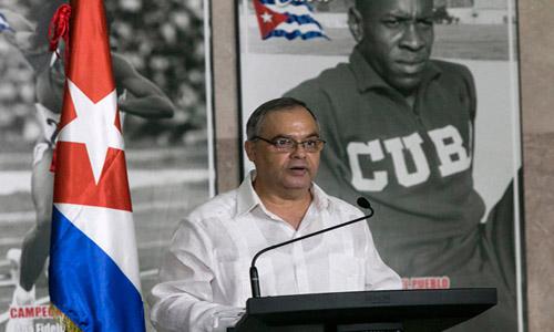 Osvaldo Vento, titular del INDER, en gala por 60 aniversario del organismo