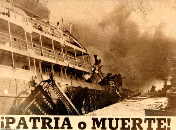 explosión en el puerto de La Habana del buque francés La Coubre,