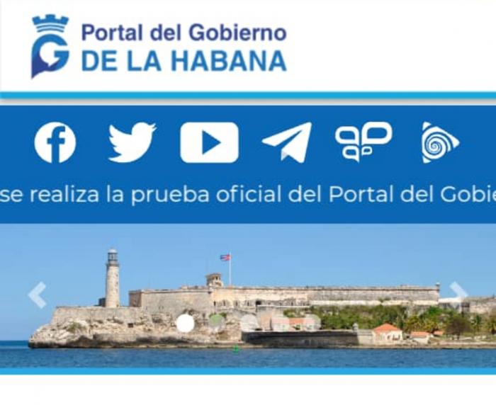 Captura de la página inicial del portal del ciudadano de La Habana.
