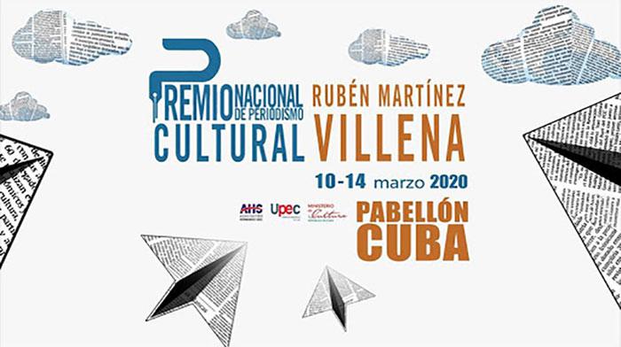 Cartel Premio periodismo cultural Rubén Martínez Villena