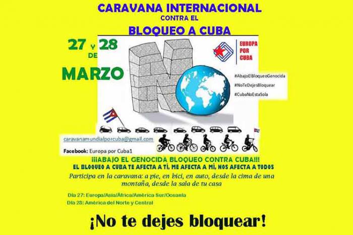 Caravana internacional contra el bloqueo a Cuba