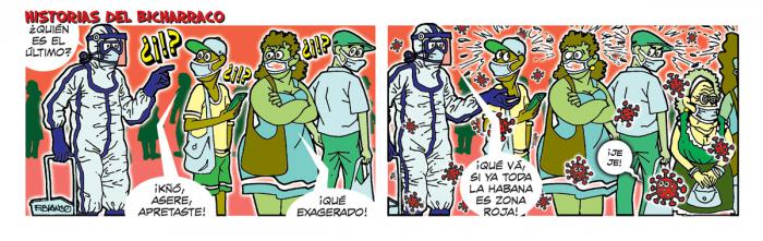 Caricatura sobre la COVID-19