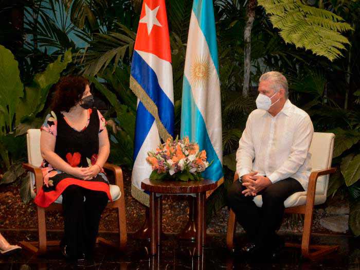 Recibió Díaz-Canel a la Ministra de Salud de Argentina