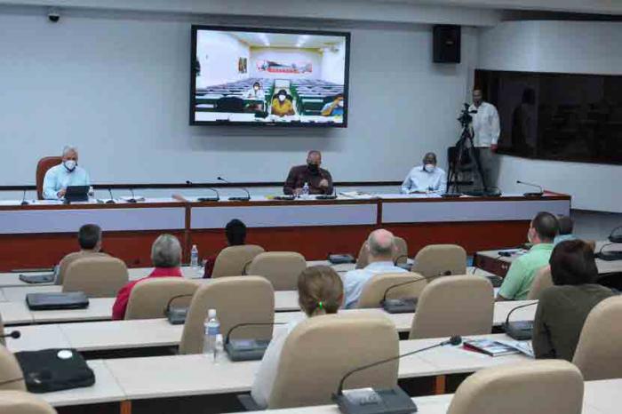 Grupo Temporal de trabajo para la prevención y control del nuevo coronavirus, de este sábado, encabezada por el Presidente de la República y el Primer Ministro
