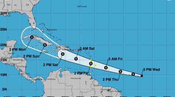 Pudiera formarse la tormenta tropical Elsa