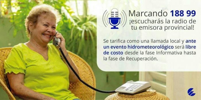 Servicio gratuito de Etecsa ante huracán