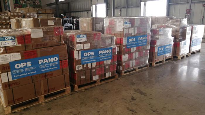 Dona OPS material médico para combatir la COVID-19