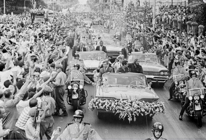 Recibimiento de Yuri Gagarin en La Habana