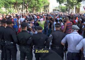 ¿ Como respondió la Policía Nacional Revolucionaria a la violencia del 11 de julio en Cuba ?