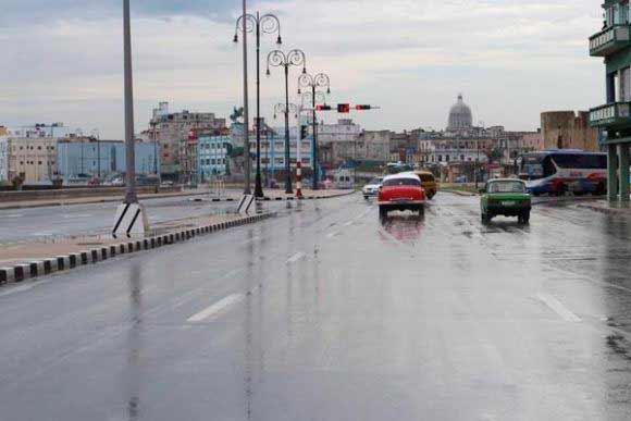 día de lluvia en la habana