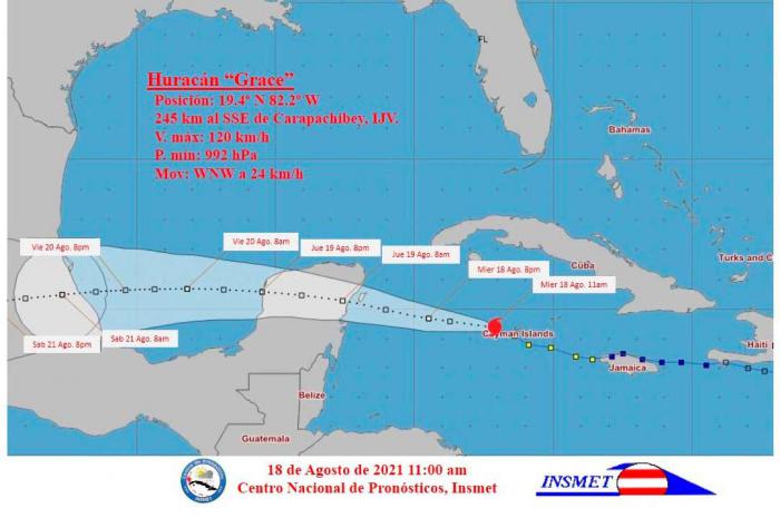 Tormenta tropical Grace 18 agosto 2021