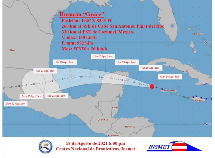 Aviso No. 16 de ciclón tropical. Huracán Grace