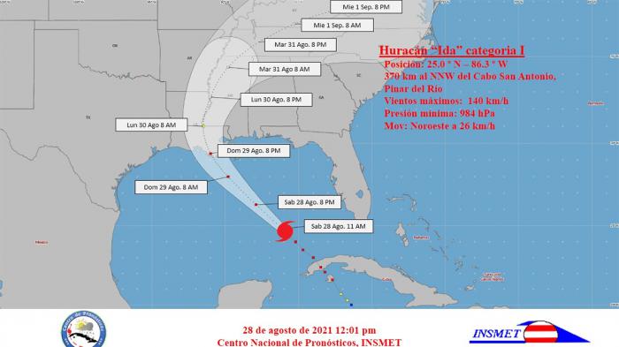 Huracan ida se aleja de Cuba