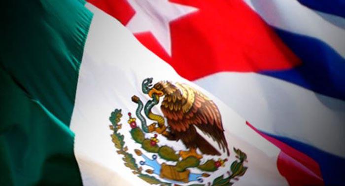 Banderas de Cuba y México