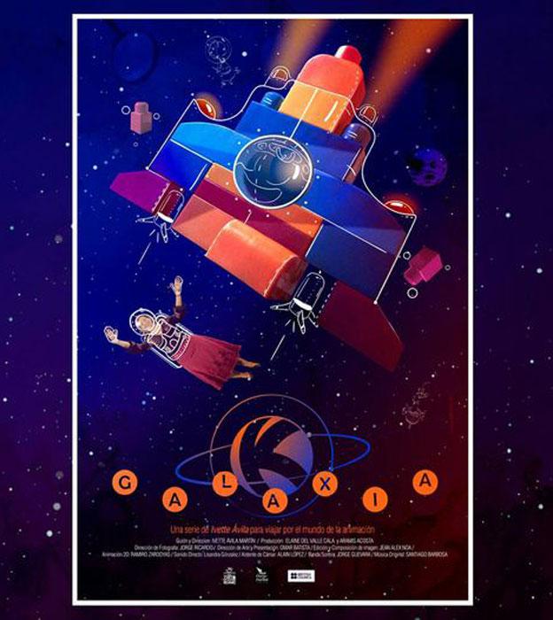 Cartel del programa Galaxia K diseñado Omar Batista