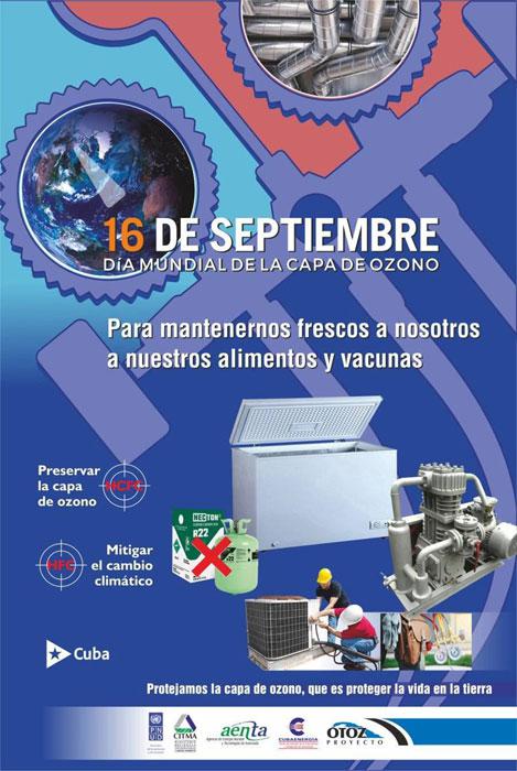 Cartel por el Día Mundial de la Preservación de la Capa de Ozono 2021