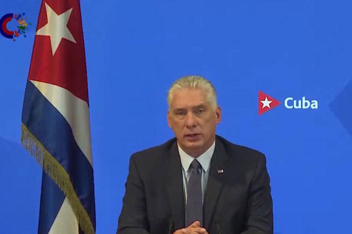 Díaz-Canel interviene vía online en reunión en asamblea general de la ONU