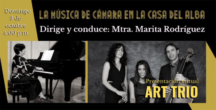 Invitación presentación virtual de Art Trío