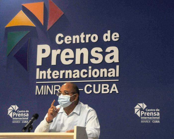 Conferencia de prensa ofrecida por Reinaldo García Zapata, Gobernador de La Habana, este 20 de octubre de 2021